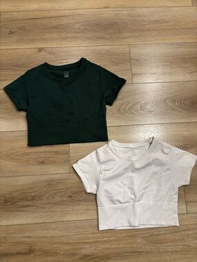 Aerie Cropped Top Bundle - Green and White